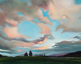 Sunset from Valley Rim Road - giclee print on paper or canvas