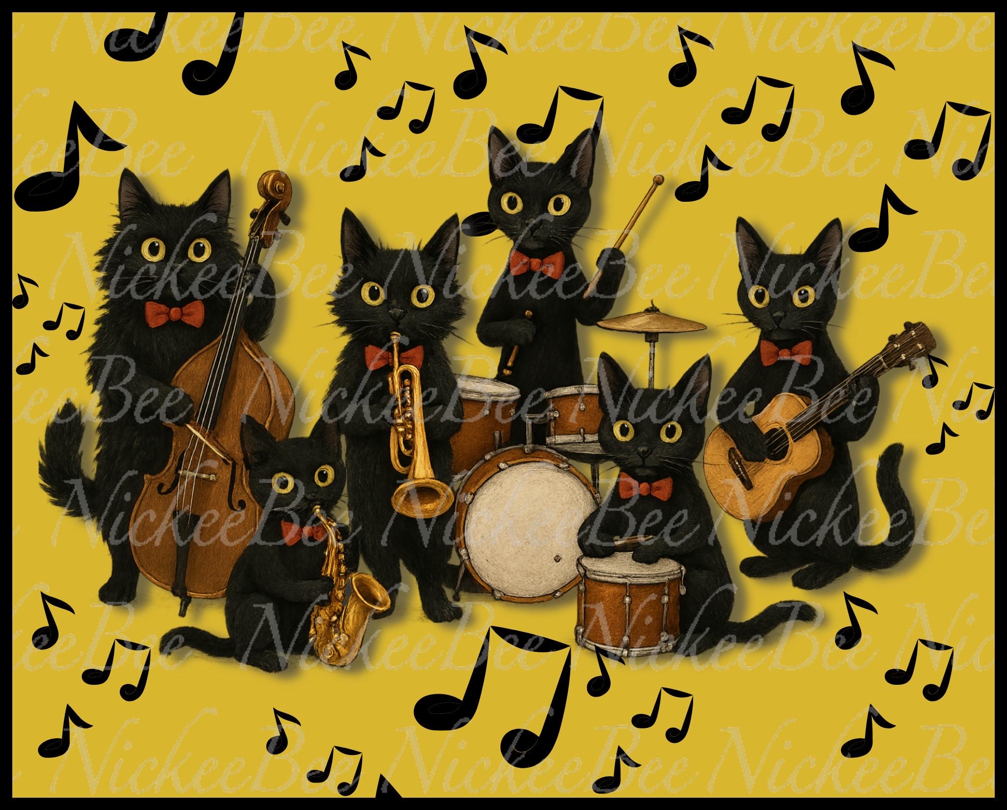BLACK CATS　CD3枚セット The Cool Cats Combo – Black Cat Jazz Band Print, 10x8 Digital