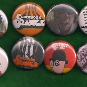 CLOCKWORK ORANGE Pins Buttons Badges Kubrick movie  Cult Film Sci-Fi