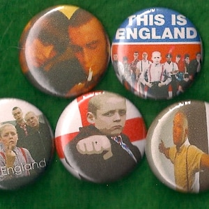 Skinhead Button THIS IS ENGLAND Pins Buttons Badges Skinhead Film Shane Meadows Punk ...