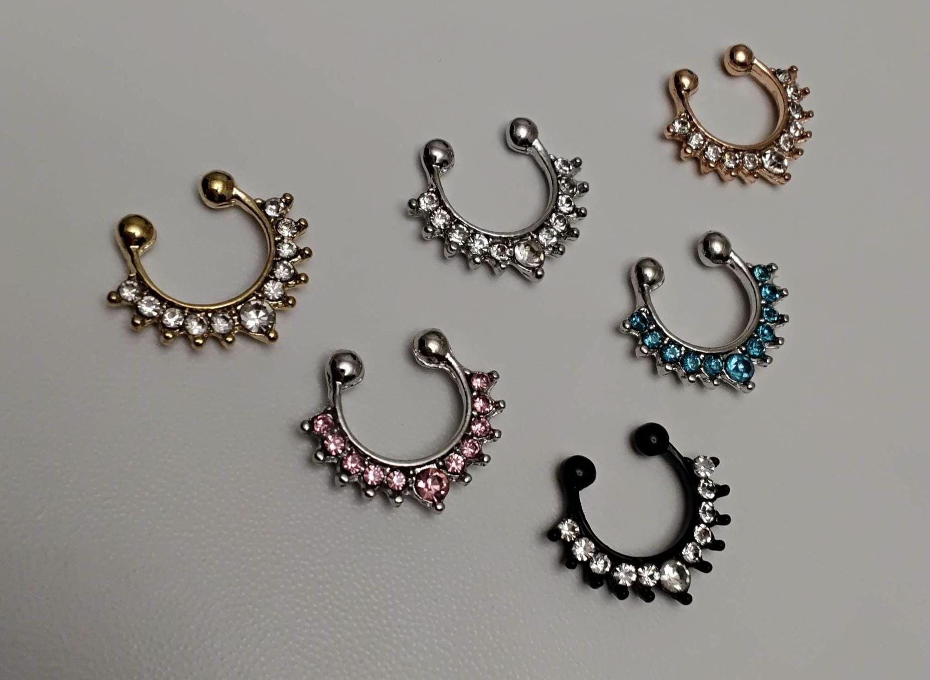 Crdifu Fake Nose Ring Stud Magnetic Non Pierced Faux