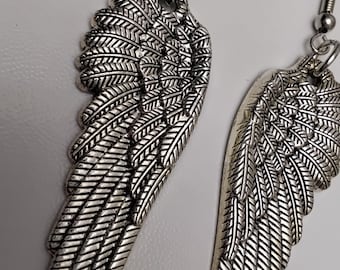 Silver Angel Wing Earrings