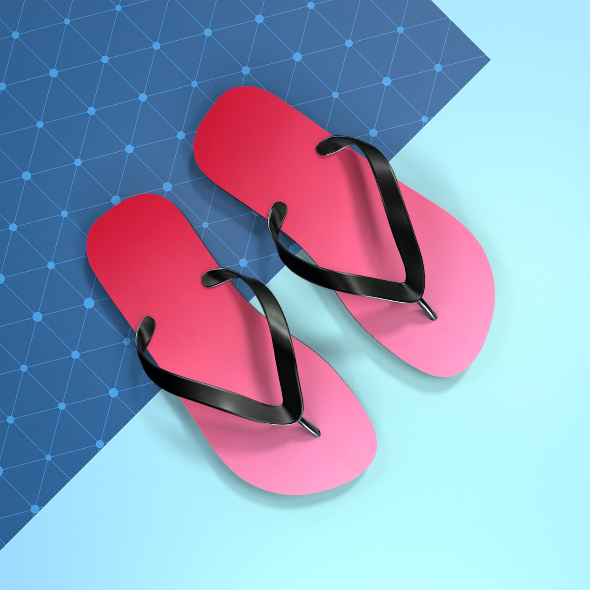 Pink Ombre Flip Flops | Summer Beach Sandals - Etsy