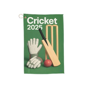 Cricket 2025 Golf Towel: Sport Accessory with Grommet