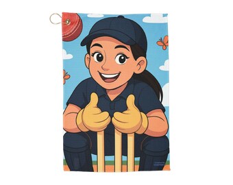 Verspieltes Cricket-Handtuch, saugfähiges Mikrofaser-Sport-Accessoire (16 '' × 24 '')