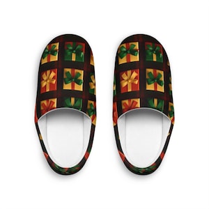 Festive Women&#39;s Indoor Slippers, Cozy House Shoes, Holiday Gift Footwear, Christmas Slippers, Comfortable Lounge Slippers