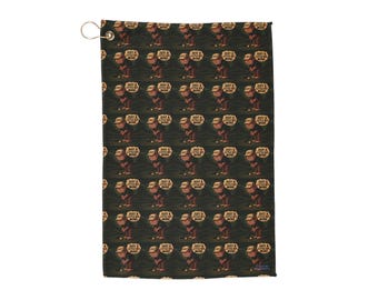 Funny Golf Towel, Microfiber Absorbent Club Accessory, 16" x 24" (Golf Lover Gift)
