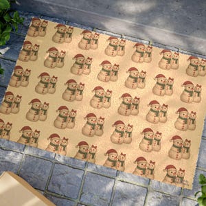 Festive Snowman Doormat - Holiday Entrance Rug, Seasonal Home Decor, Christmas Gift, Winter Welcome Mat, Cute Festive Floor Mat
