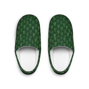 Cozy Christmas Tree Women&#39;s Indoor Slippers, Holiday Footwear, Winter Slip-Ons, Soft House Shoes, Festive Home Decor, Gift Idea