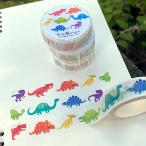Taśma washi Cranky Dinosaur 15 mm (1 rolka)