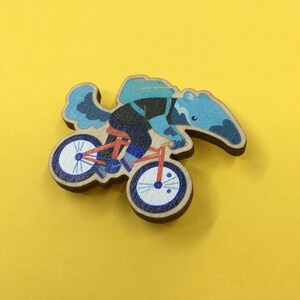 Bike Messenger Giant Anteater Wooden Pin image 3