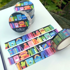 Rainbow Bookshelf 15mm Washi Tape (1 roll)