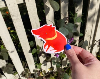 Peppy Peccary individual Sticker - Eco Friendly Paper Sticker