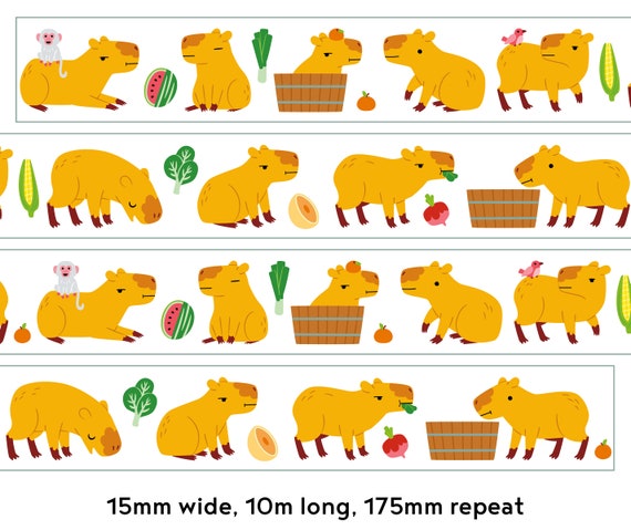 Cute Capybaras 15mm Washi Tape – The Regal Find