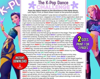 Kpop Pass the Prize Game Printable, Left Right Story Party Activity, Fan Gift Exchange Girls, Kpop Concert Birthday Instant Download PDF
