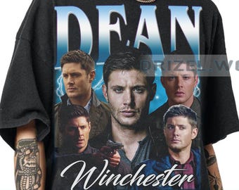 Camiseta de edición limitada de Dean Winchester Bootleg Rap, camisetas para fans del cine, camiseta de regalo de moda