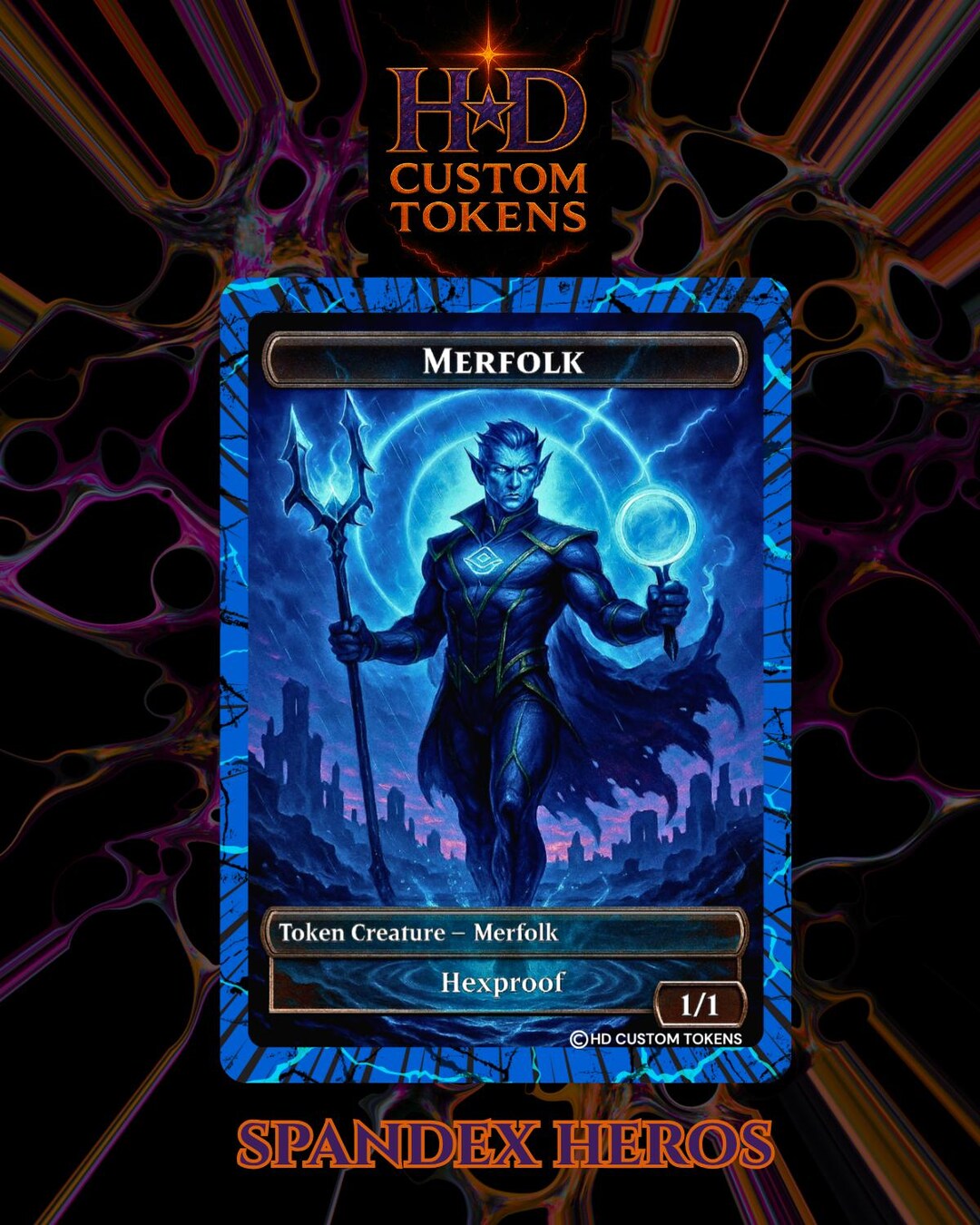 Custom MTG Merfolk Token: Spandex Saviours Limited Set - Etsy