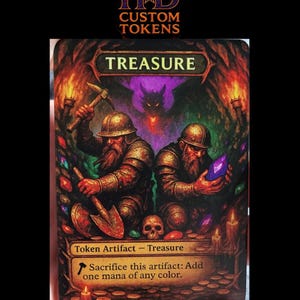 Custom MTG Treasure Token / Dwarf Typal Special: Limited Edition HD Print