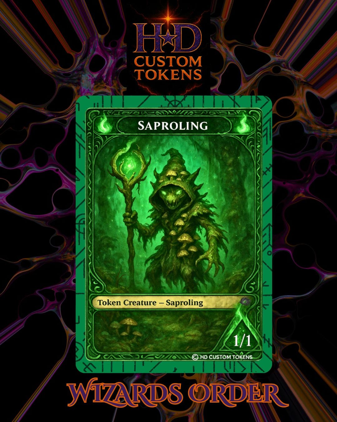 Wizard Order Custom MTG Saproling Token: Wizards Order Limited Set - Etsy