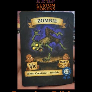 Zombie Token - Custom MTG Zombie Tokens - Carnival Chaos - Founders Set - HD Custom Tokens