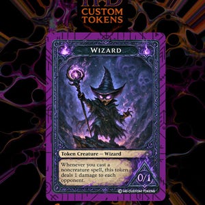 Wizard Token MTG - Custom Wizards Order Magic the Gathering Card