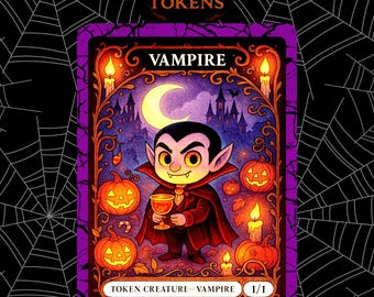 Custom Halloween MTG Vampire Token – Edgar Markov Style (63x88mm)
