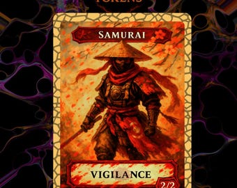 Samurai Token MTG (double Strike or Vigilance) - Etsy