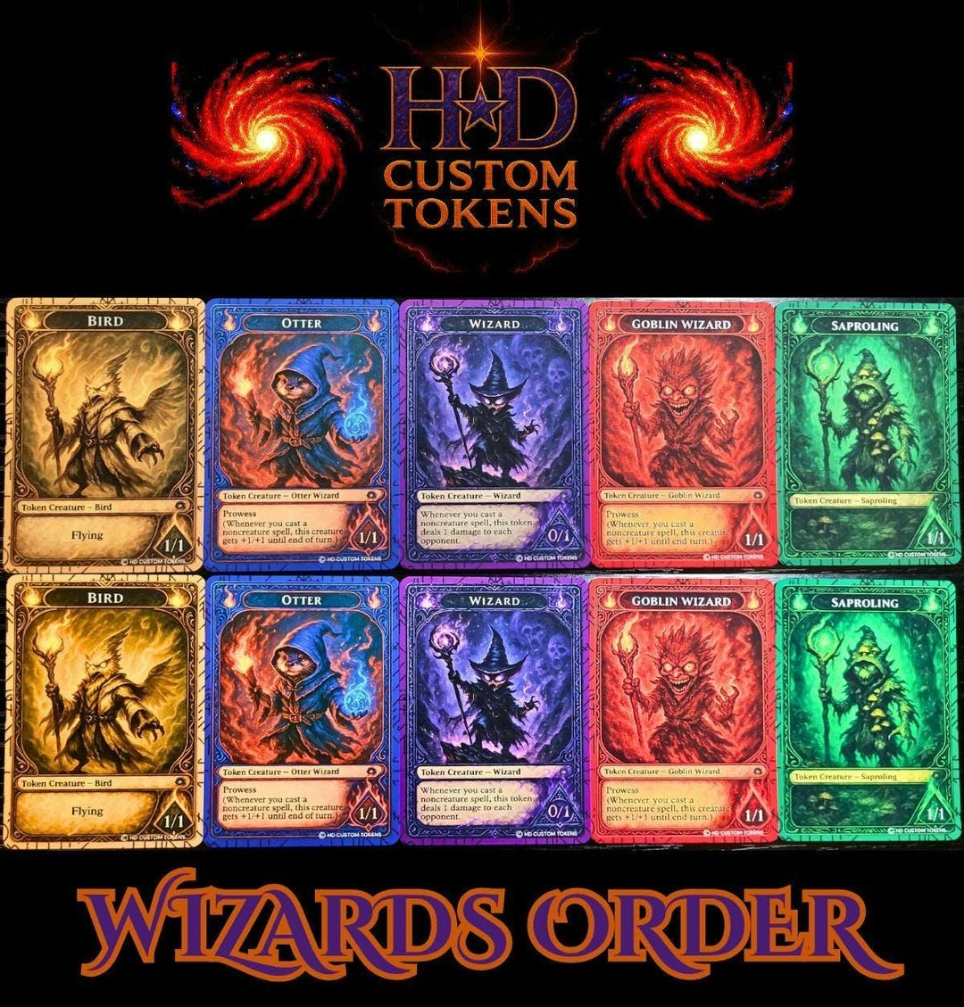 Wizard Order Custom MTG Tokens Set: Wizards Order - Magic the Gathering Token Set - Etsy