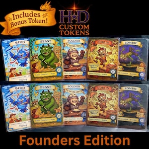 5 gettoni MTG personalizzati - Carnival Chaos - Set Fondatori - Gettoni personalizzati HD