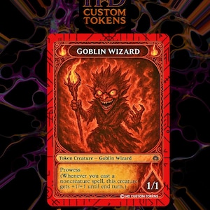 Anpassad MTG Goblin Wizard Token: Wizards Order Limited Set