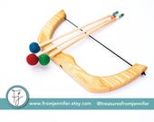 Small Bow and Arrows  - Natural Wood Toy Bow - Original "From Jennifer"