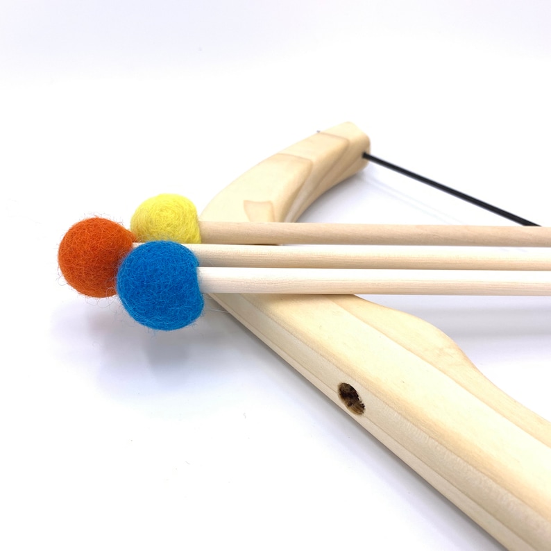 The Original From Jennifer Small Bow and Arrows Natural Wood Toy image 8