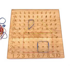 Multiplication Geoboard Hundred Board Wood Geoboard Natural Wood Toy From Jennifer image 4