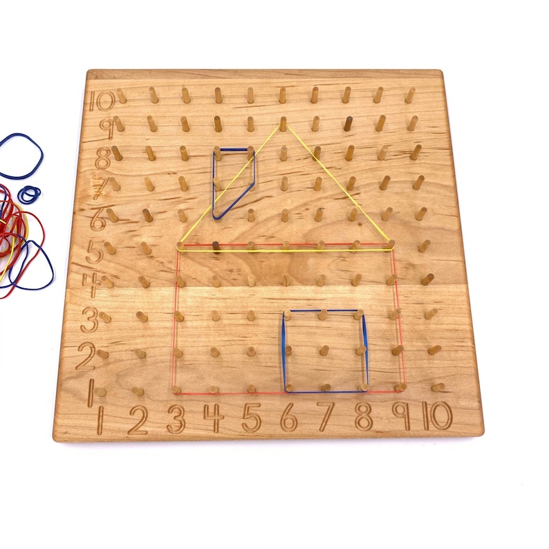 Multiplication Geoboard Hundred Board Wood Geoboard Natural Wood Toy From Jennifer Maple