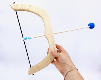 Small Bow and Arrows - Natural Wood Toy Bow - Original "From Jennifer"