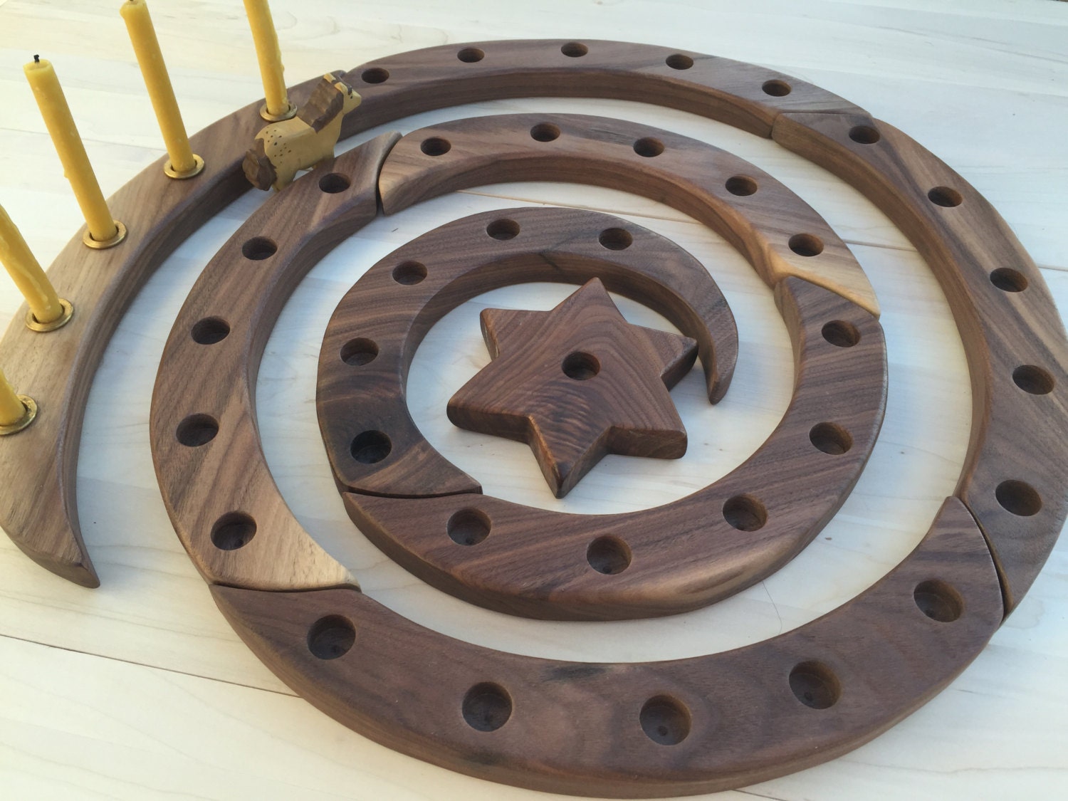 Wooden Spiral Candle Holder for Birthdays Advent and Lent Etsy
