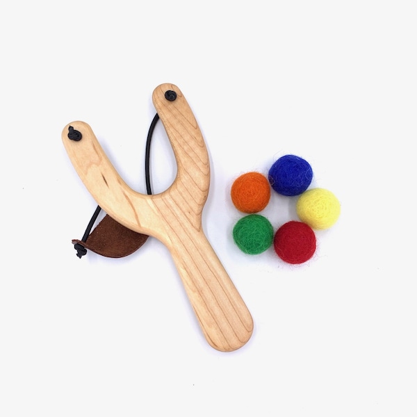 Slingshot and Felt Balls