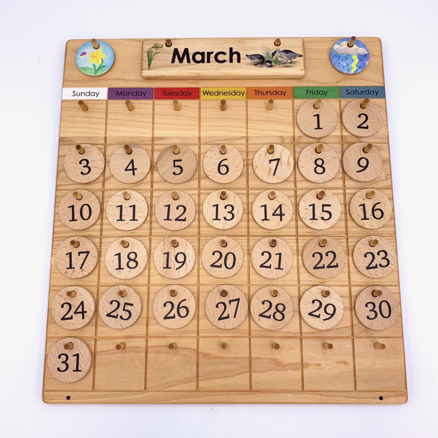 Home Calendar from Jennifer Wooden Perpetual Etsy