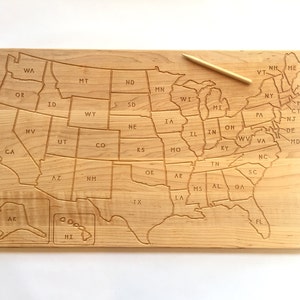 USA und Kontinente Tracing Board Homeschool Waldorf Montessori Spielzeug