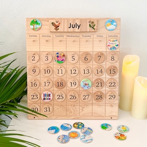 Home Calendar "From Jennifer" -- Wooden Perpetual Calendar