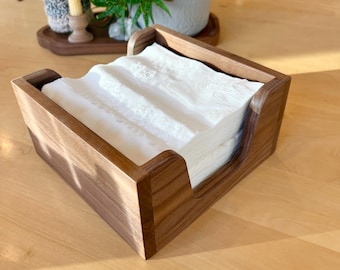 Portatovaglioli In Legno E Metallo | Stile Retrò, Base Stabile, Per Cucina, Ristorante E Bar, Nero