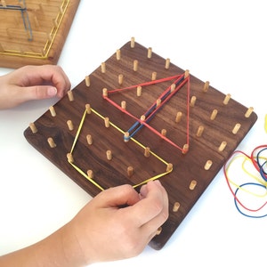 All Natural Wood GeoBoard Dark Walnut Base