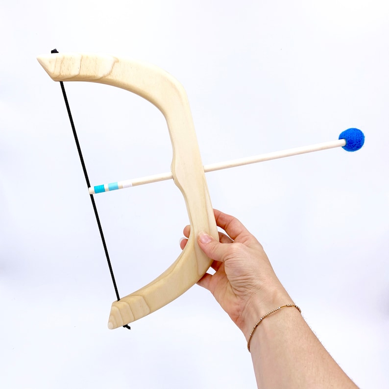 The Original From Jennifer Small Bow and Arrows Natural Wood Toy image 9