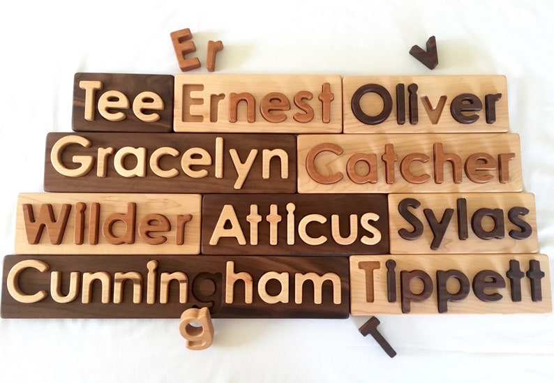 Wooden Name Puzzle Custom Name Puzzle Heirloom Quality Natural Hardwoods image 10