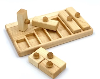 Wooden Bars Puzzle Montessori School Toy