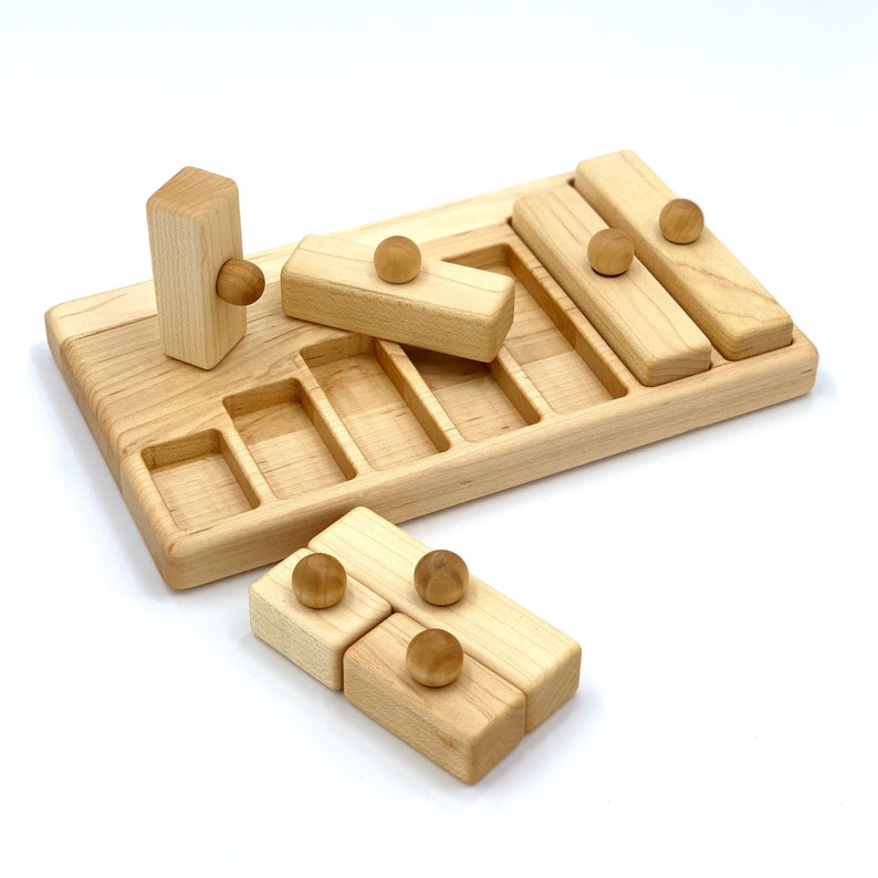 Wooden Bars Puzzle Montessori School Toy image 1