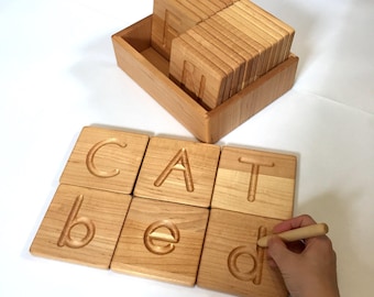 Printed Alphabet Tracing Cards Reversible Lowercase and Uppercase