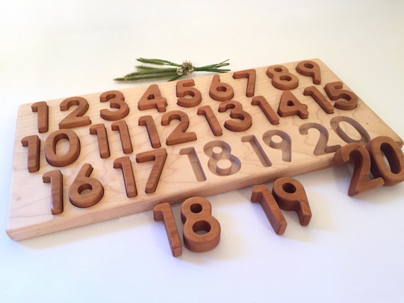 Wooden numbers table, Wood N Toys