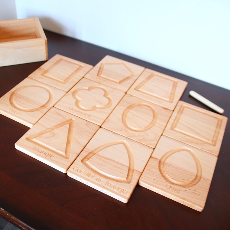 Montessori Shapes Tracing Cards Montessori Metal Insets Etsy
