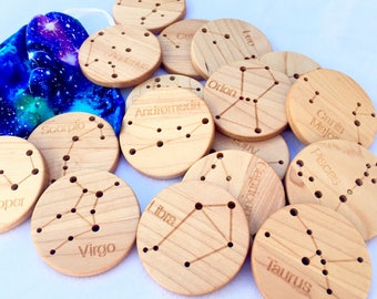 Wooden Constellation Coins
